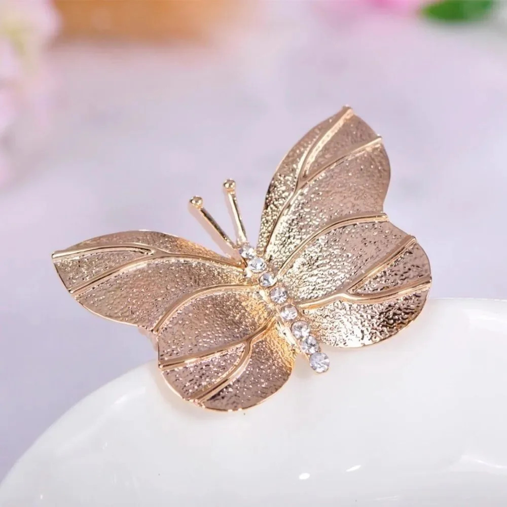 Gold Butterfly with Crystals